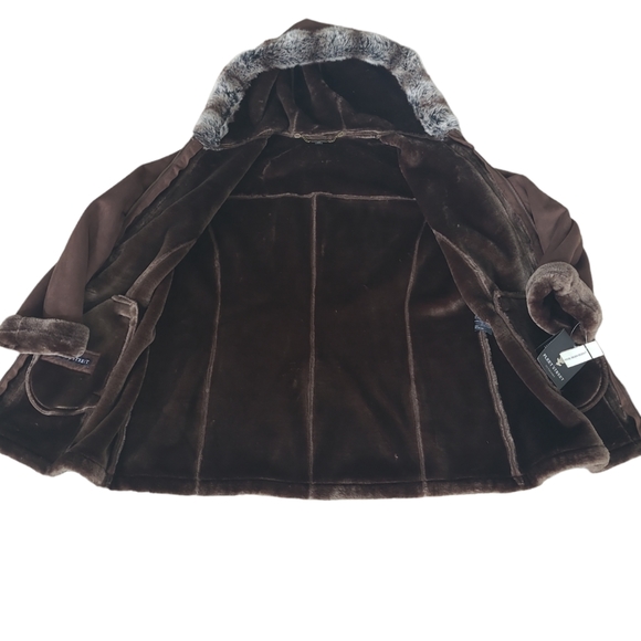 Vintage NWT Fleet Street women's hooded faux fur shearling coat 2X, new - Picture 2 of 16